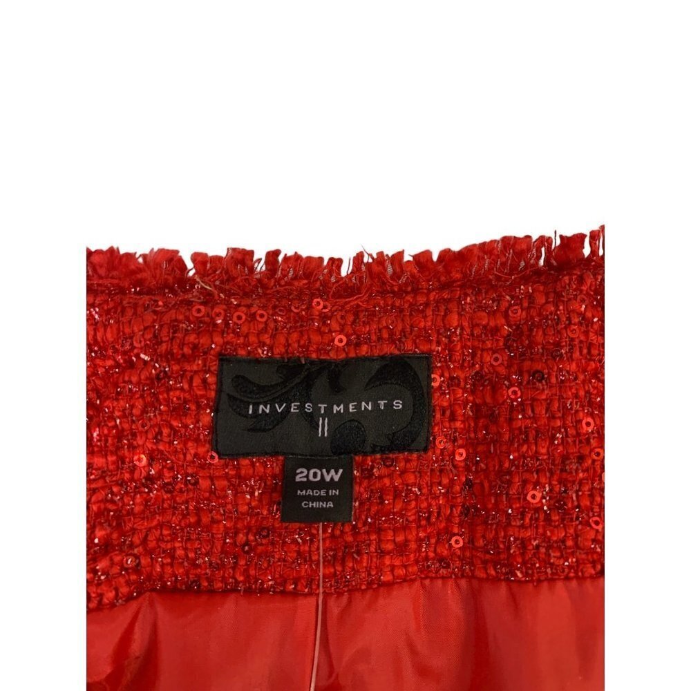 Investments II Women’s Sparkling Red Jacket - Picture 3 of 7